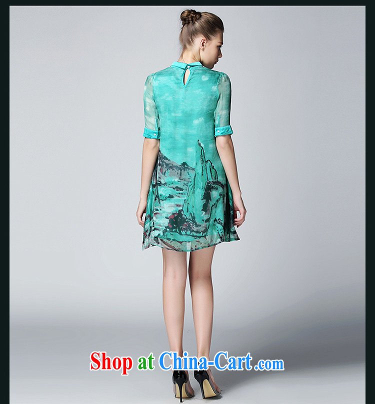 Director of summer 2015 in Europe and America with new stylish stamp on the younger sister, female high-end emulation Silk Dresses video thin, 2115 A fancy green code 2 XL 140 Jack left and right pictures, price, brand platters! Elections are good character, the national distribution, so why buy now enjoy more preferential! Health