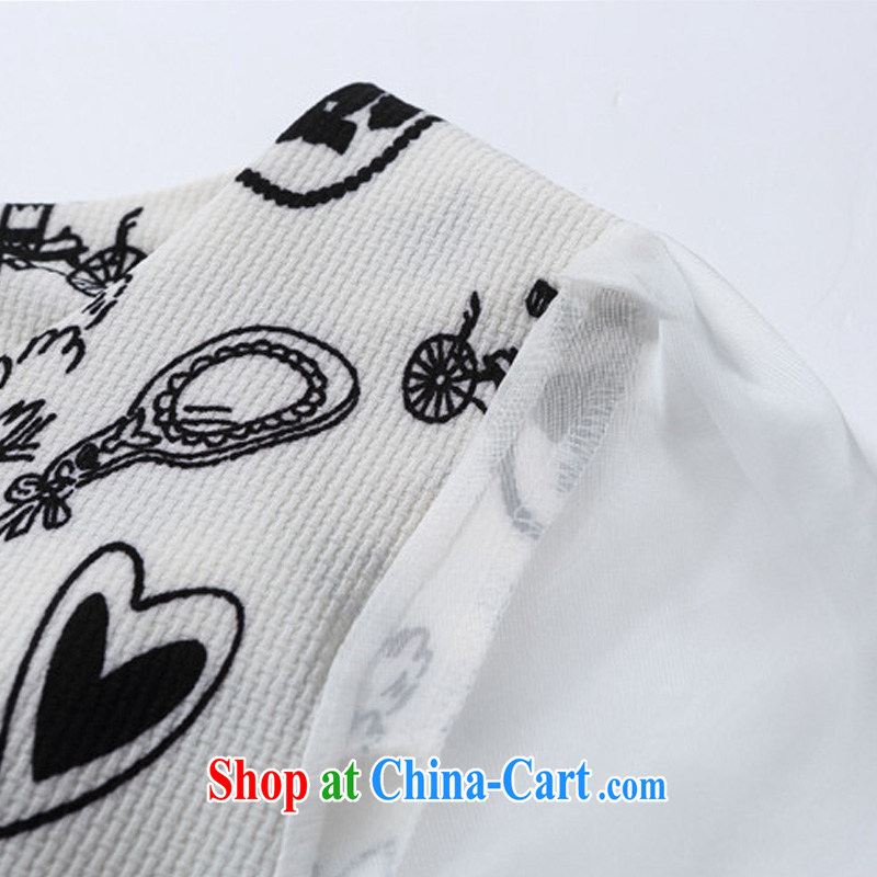 Flower could be the Isabel summer 2015 new small fresh sweet and stylish stamp duty and indeed XL video thin thick sister dresses D 1679 white 4XL, flower girl Isabelle (Dufflsa), online shopping