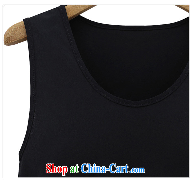 Mr MAK, Exchange 2015 new Korean summer wear loose the Code women with thick, graphics thin, stylish beauty 100 ground sleeveless vest dresses T shirt 351 black 5 XL pictures, price, brand platters! Elections are good character, the national distribution, so why buy now enjoy more preferential! Health