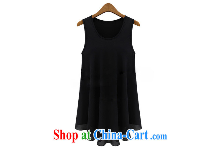 Mr MAK, Exchange 2015 new Korean summer wear loose the Code women with thick, graphics thin, stylish beauty 100 ground sleeveless vest dresses T shirt 351 black 5 XL pictures, price, brand platters! Elections are good character, the national distribution, so why buy now enjoy more preferential! Health