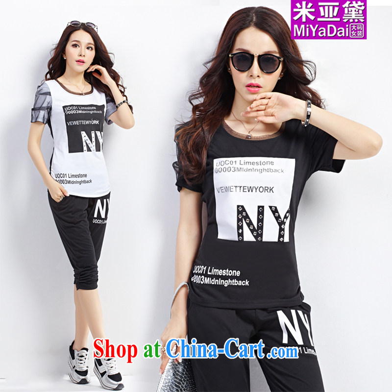 The Diane larger female package thick mm summer 2015 new Korean video thin thick sister Sports & Leisure package the fat 200 Jack Kit black 3 XL (160 - 175 ) jack, the Doi (MIYaDai), online shopping