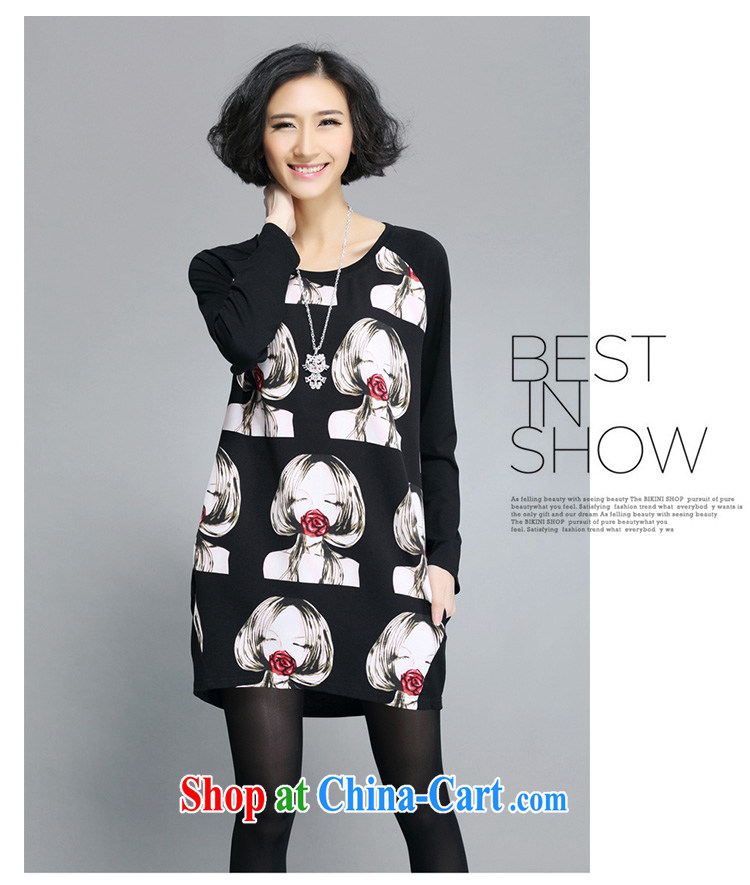 Yu's Sin City 2015 spring new and indeed XL women mm thick dress graphics thin long-sleeved T-shirt female black 4 XL recommends that you 160 - 180 Jack pictures, price, brand platters! Elections are good character, the national distribution, so why buy now enjoy more preferential! Health