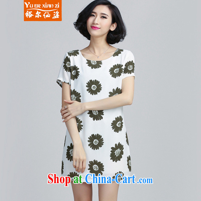 Yu's Sin City 2015 New, and indeed increase, female fat MM summer Korean short-sleeved snow-woven dresses female black 5 XL recommends that you 175 - 200 jack, Yu, for sin (yuerxianzi), online shopping