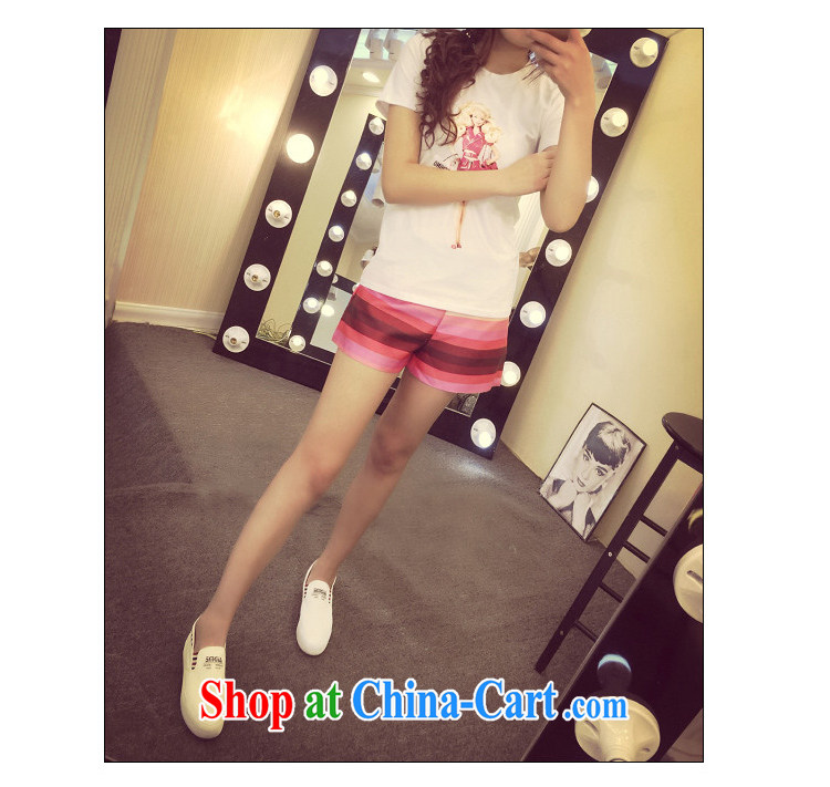 Purple long-sun Korean summer new, two-piece and indeed increase, female fat mm cartoon short-sleeved T shirt T-shirt + Rainbow striped short pants 7249 #3 XL 150 - 160 Jack left and right pictures, price, brand platters! Elections are good character, the national distribution, so why buy now enjoy more preferential! Health