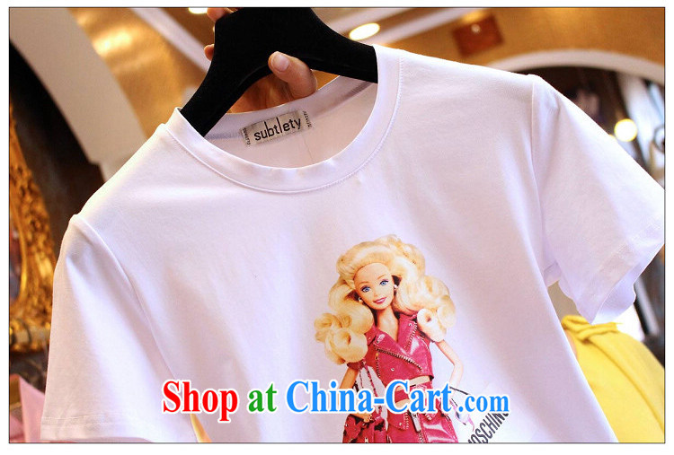 Purple long-sun Korean summer new, two-piece and indeed increase, female fat mm cartoon short-sleeved T shirt T-shirt + Rainbow striped short pants 7249 #3 XL 150 - 160 Jack left and right pictures, price, brand platters! Elections are good character, the national distribution, so why buy now enjoy more preferential! Health