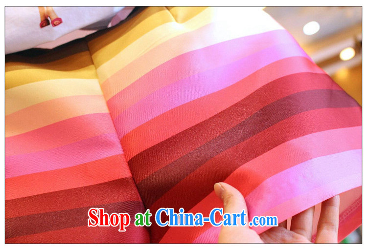 Purple long-sun Korean summer new, two-piece and indeed increase, female fat mm cartoon short-sleeved T shirt T-shirt + Rainbow striped short pants 7249 #3 XL 150 - 160 Jack left and right pictures, price, brand platters! Elections are good character, the national distribution, so why buy now enjoy more preferential! Health