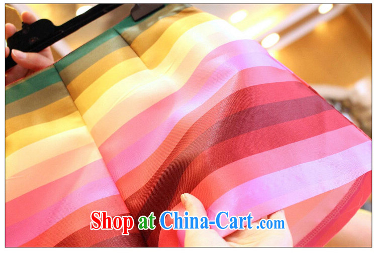 Purple long-sun Korean summer new, two-piece and indeed increase, female fat mm cartoon short-sleeved T shirt T-shirt + Rainbow striped short pants 7249 #3 XL 150 - 160 Jack left and right pictures, price, brand platters! Elections are good character, the national distribution, so why buy now enjoy more preferential! Health