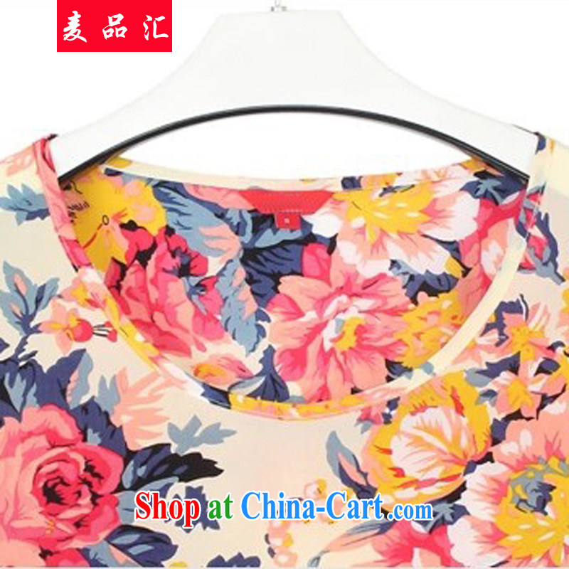 Mr MAK, exchange summer 2015 Korean version the ventricular hypertrophy, female 200 Jack mm thick loose video thin short-sleeved stamp duty T pension fat snow woven shirts 6959 photo color 4 XL, Mak, sinks, shopping on the Internet