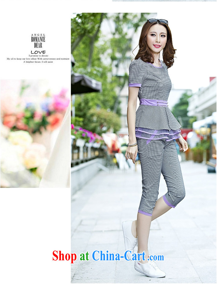Tung-yuan (TOOSEYUA) 2015 summer new Korean version of the greater, short-sleeved lace stitching 7 pants sport and leisure package T 218 deep purple XXL pictures, price, brand platters! Elections are good character, the national distribution, so why buy now enjoy more preferential! Health