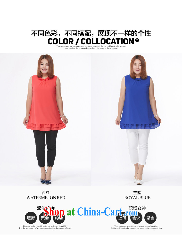 MSSHE XL women 2015 spring flouncing burned take round-collar sleeveless vest snow woven shirts 2739 royal blue 6 XL pictures, price, brand platters! Elections are good character, the national distribution, so why buy now enjoy more preferential! Health