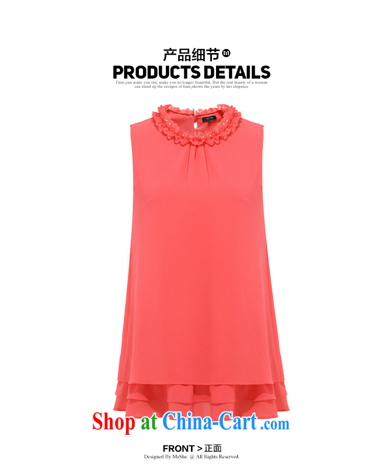 MSSHE XL women 2015 spring flouncing burned take round-collar sleeveless vest snow woven shirts 2739 royal blue 6 XL pictures, price, brand platters! Elections are good character, the national distribution, so why buy now enjoy more preferential! Health