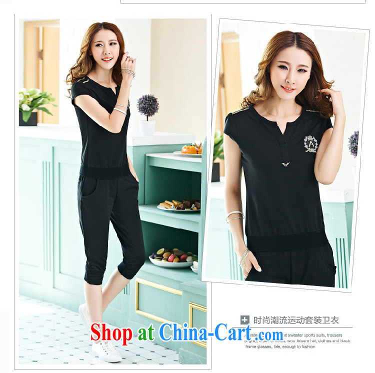 2015 short-sleeved sport and leisure package V collar 7 pants large, female Korean uniforms red XXL pictures, price, brand platters! Elections are good character, the national distribution, so why buy now enjoy more preferential! Health