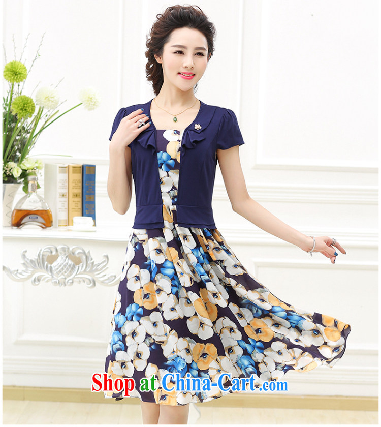 The summer lady new middle-aged leave of two garment the code mom in long, large skirt with dress girls 15 L 056 Tibetan blue floral XXL pictures, price, brand platters! Elections are good character, the national distribution, so why buy now enjoy more preferential! Health