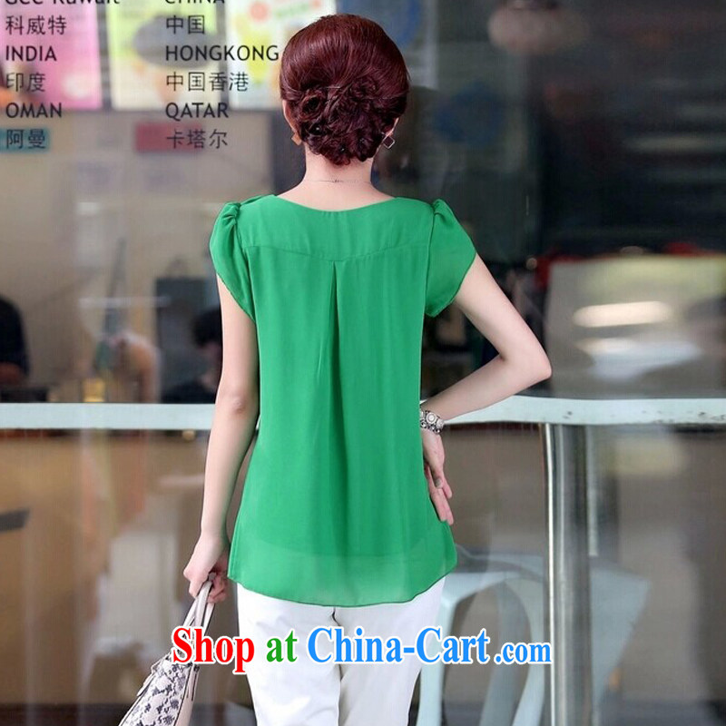 Vincent van Gogh, ballet summer 2015 new Snow woven shirts with thick mm short-sleeved T-shirt female Korean version 100 a relaxed and stylish small T-shirt green XXXL, Vincent van Gogh, Lei (FANYILEI), online shopping