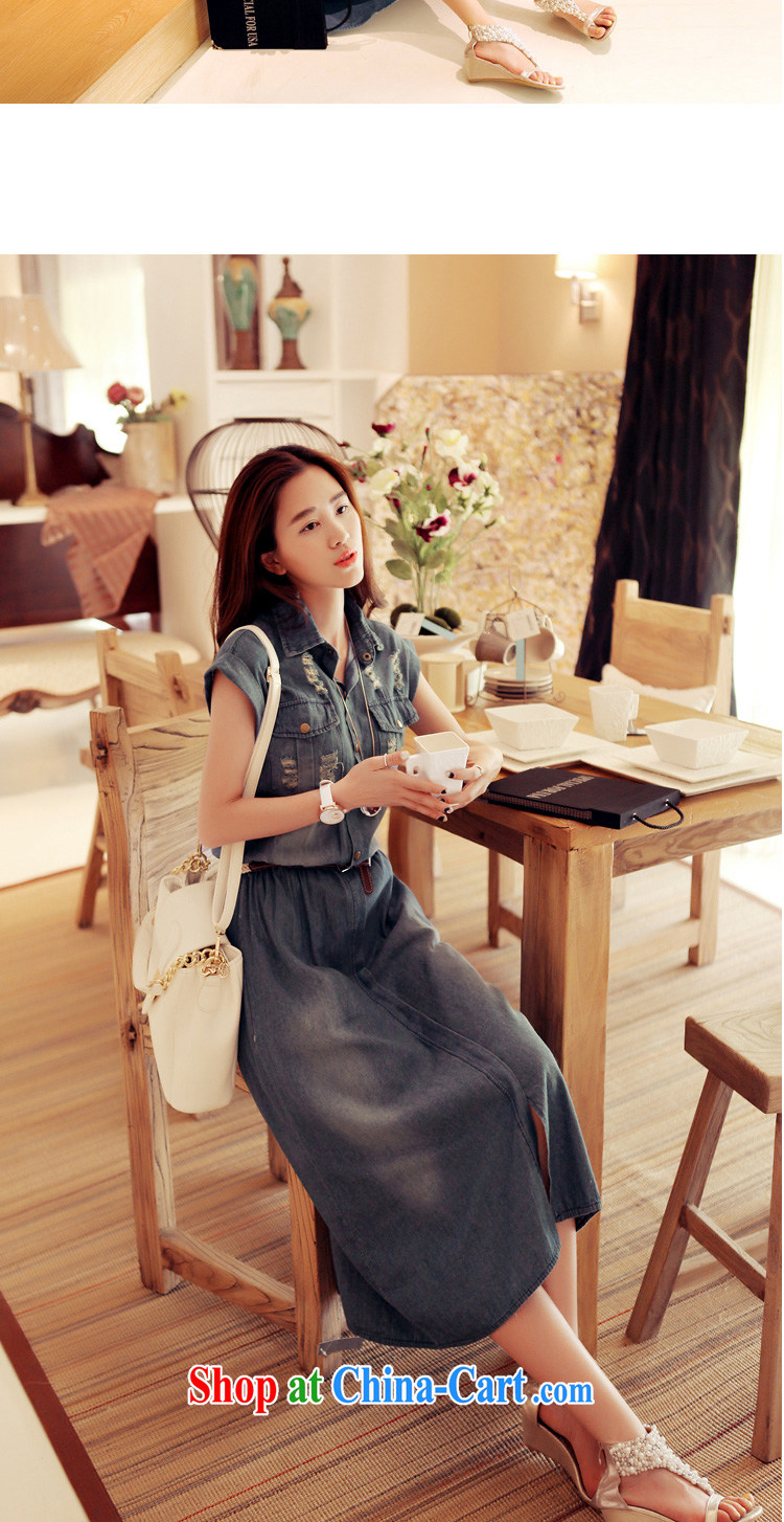 According to perfect summer 2015 new Korean Beauty denim dress code the Dress Casual denim long skirt, belt Y 2190 denim blue XXXL pictures, price, brand platters! Elections are good character, the national distribution, so why buy now enjoy more preferential! Health