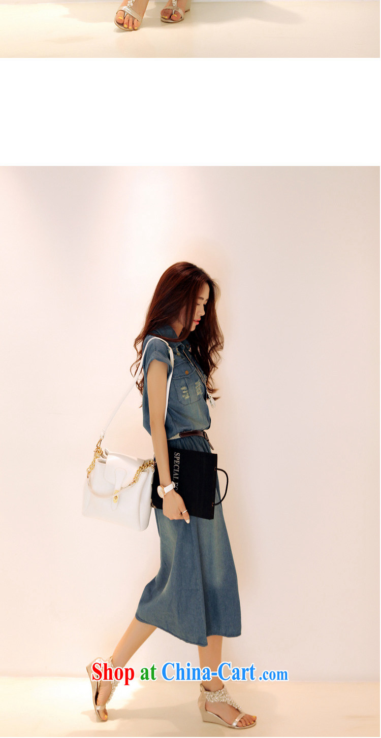 According to perfect summer 2015 new Korean Beauty denim dress code the Dress Casual denim long skirt, belt Y 2190 denim blue XXXL pictures, price, brand platters! Elections are good character, the national distribution, so why buy now enjoy more preferential! Health