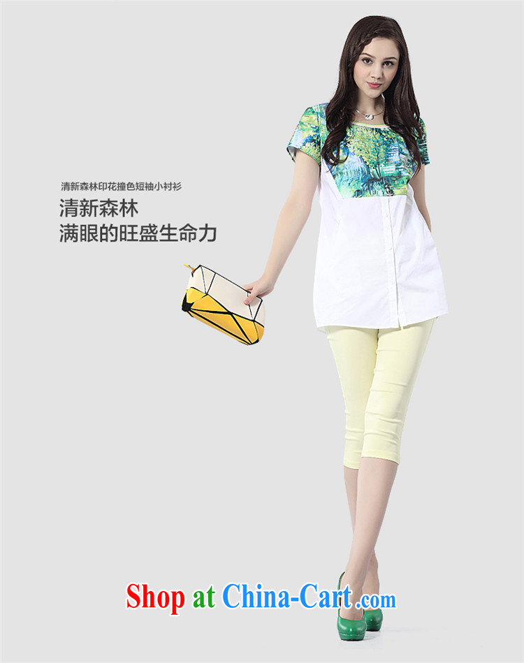 The Constitution is the female 2015 summer new mm thick and fat and loose head stamp long shirt 2560 white with green 118/4 XL pre-sale may 16, shipping pictures, price, brand platters! Elections are good character, the national distribution, so why buy now enjoy more preferential! Health
