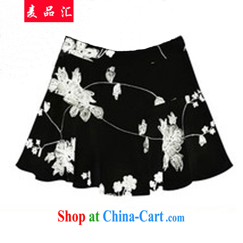 Mr MAK, Exchange 2015 Summer in Europe and New, and indeed increase, female fat sister-in-law 200 Jack loose video thin embroidery Flower Snow woven shirt + short skirt Kit 5 white 4XL recommendations 160 - 180 jack, Mak, sinks, and shopping on the Internet