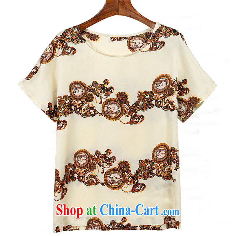 Terrace, Western Europe and the United States, the female loose short-sleeved stamp snow woven shirts women 2015 spring and summer, solid T-shirt T-shirt picture color 4 XL 165 - 180 jack, 1000 field and the United States, and, shopping on the Internet
