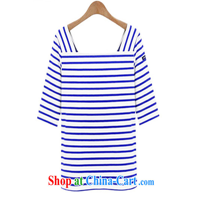 First economy summer sun new, the United States and Europe, female and stylish lounge two-piece with streaks T cotton shirt T-shirt + 100 ground strap trousers 9 trousers 1543 #3 XL 150 - 160 Jack left and right, and first long-sun, shopping on the Internet