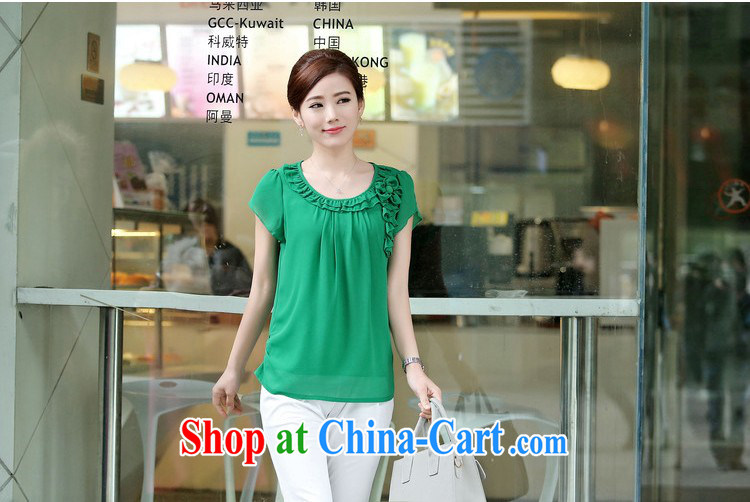 The Ju-Yee Nga 2015 new summer wear large, female with scallops for thick MM graphics thin and thick snow and woven shirts YZ 5561 maroon XXXL pictures, price, brand platters! Elections are good character, the national distribution, so why buy now enjoy more preferential! Health