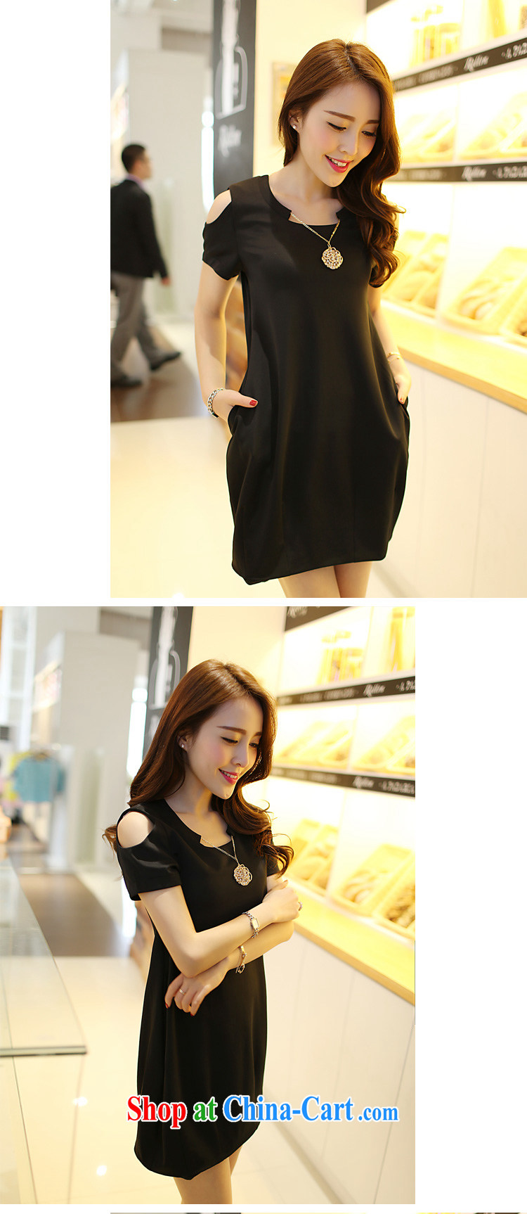 Dora, honey child 2015 summer new Korean loose video thin XL bare shoulders short-sleeved dresses 4621829 black 4XL pictures, price, brand platters! Elections are good character, the national distribution, so why buy now enjoy more preferential! Health