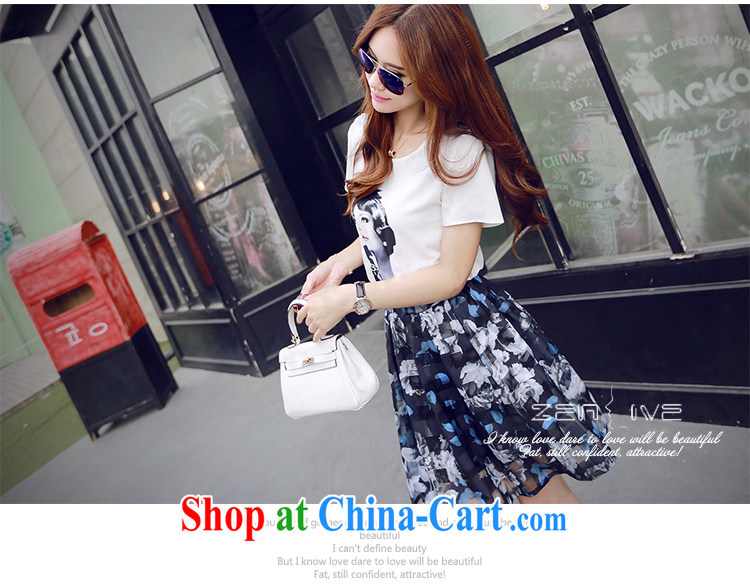 Purple long-sun Korean large, female summer two-piece dress short-sleeved snow-woven T-shirt + floral body long skirts 8128 #5 XL 180 - 200 Jack left and right pictures, price, brand platters! Elections are good character, the national distribution, so why buy now enjoy more preferential! Health