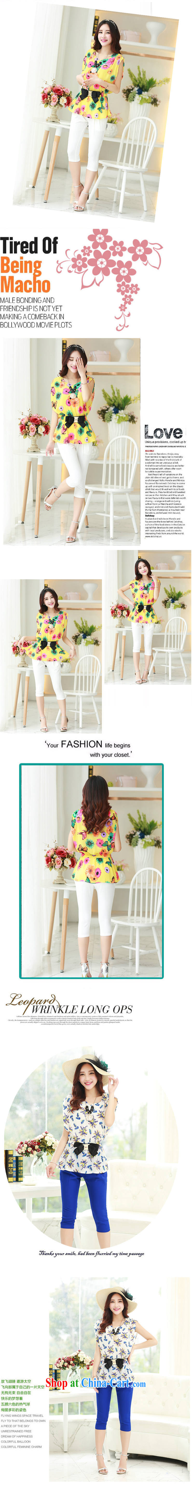 Love, Connie (AIQIAONI) summer 2015 new Korean stylish package round-collar short-sleeve stamp snow woven shirts 7 pants cultivating two-piece pink XXL pictures, price, brand platters! Elections are good character, the national distribution, so why buy now enjoy more preferential! Health