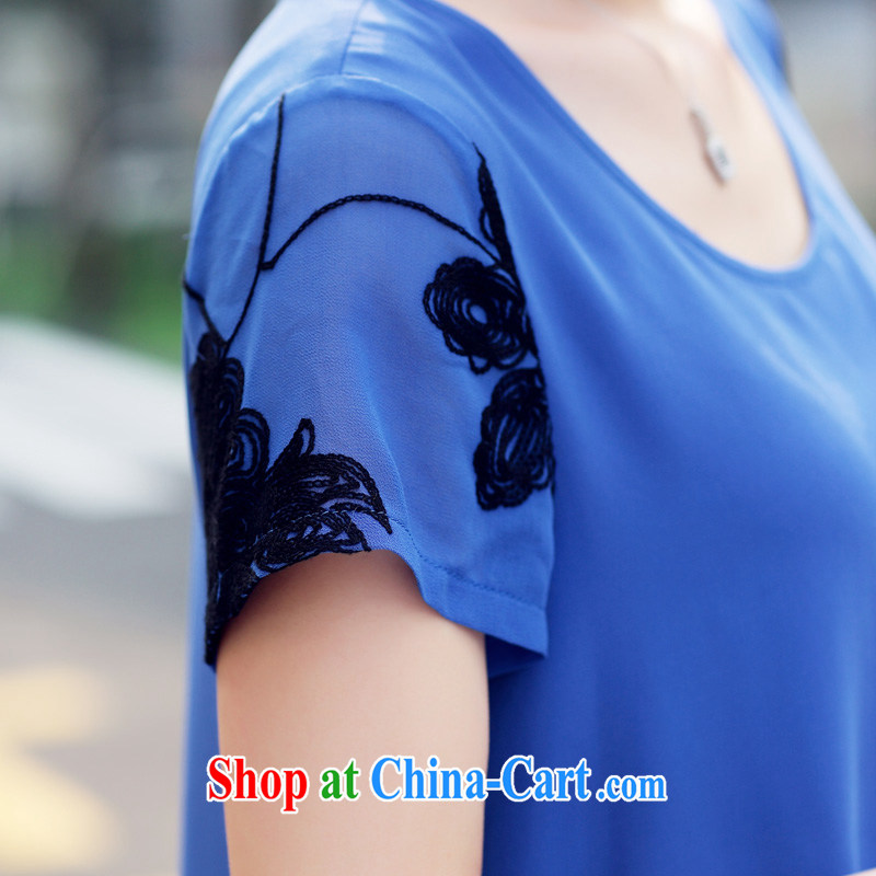 Stylish 1000 2015 addressing new leave of two part loose stamp snow woven shirts women, girls with summer and indeed the size shirt S 141,588 blue XXL, stylish 1000 hunt, shopping on the Internet