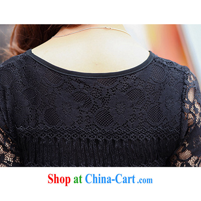 Lehman, lymalon, thick, thin. Summer 2015 mm thick new, larger female and indeed increase in Loose Cuff lace shirt 950 black XXXXL, Lehman Ronnie (LYMALON), shopping on the Internet