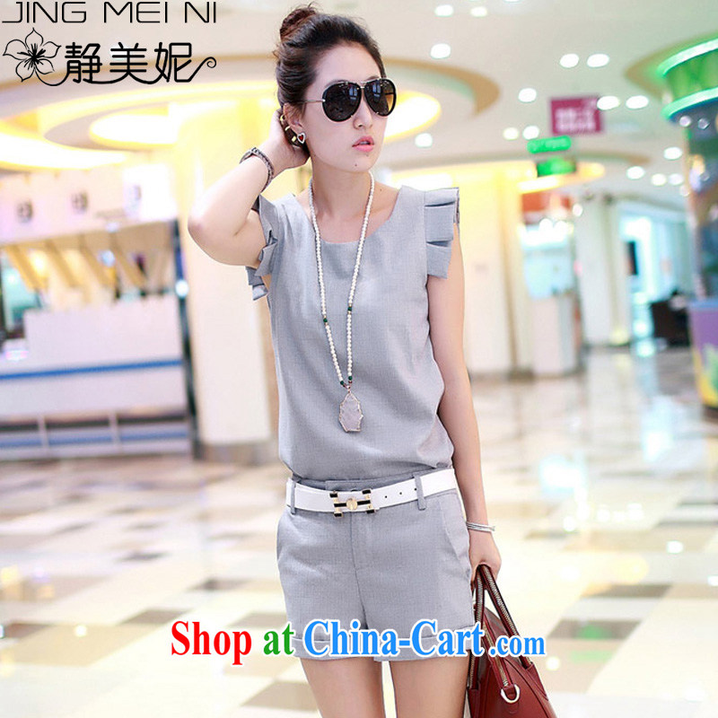 The Minnie 2015 summer new Korean fashion small fragrant wind Leisure package female J 8915 gray XL, Minnie, shopping on the Internet