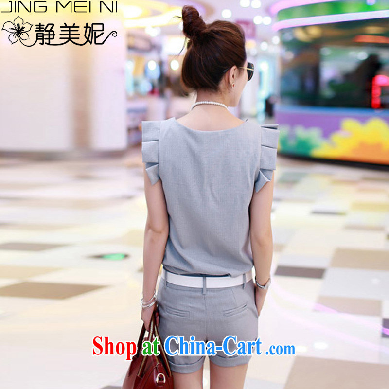The Minnie 2015 summer new Korean fashion small fragrant wind Leisure package female J 8915 gray XL, Minnie, shopping on the Internet