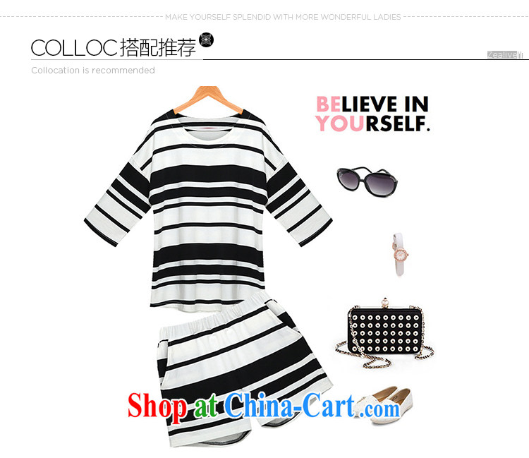 o Ya-ting 2015 New, and indeed increase, women mm thick summer wear loose short-sleeved T shirts shorts video thin package black-and-white striped two-piece 4 XL recommends that you 160 - 180 Jack pictures, price, brand platters! Elections are good character, the national distribution, so why buy now enjoy more preferential! Health