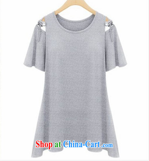 covered by snow in summer 2015, the larger female summer wear thick, graphics thin beauty, T-shirt thick mm solid Casual Shirt short-sleeve T-shirt gray XXXXL pictures, price, brand platters! Elections are good character, the national distribution, so why buy now enjoy more preferential! Health