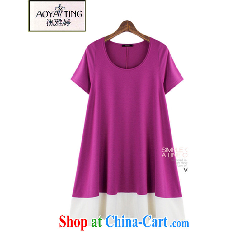 o Ya-ting 2015 New, and indeed increase, female fat MM summer graphics thin A field dresses, generation, T-shirt girls blue 5 XL recommends that you 175 - 200 jack, O Ya-ting (aoyating), online shopping