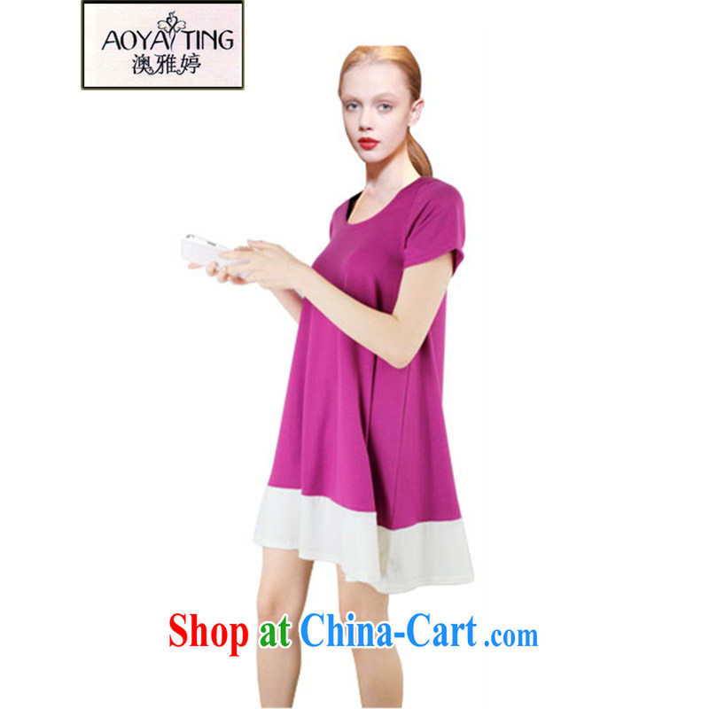 o Ya-ting 2015 New, and indeed increase, female fat MM summer graphics thin A field dresses, generation, T-shirt girls blue 5 XL recommends that you 175 - 200 jack, O Ya-ting (aoyating), online shopping