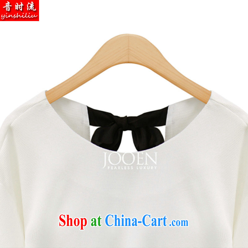 Audio Stream 2015 summer load in Europe and the Code mm thick lace snow woven bowtie short-sleeved dresses S 2598 #SJL white 4XL, sound stream (yshil), online shopping