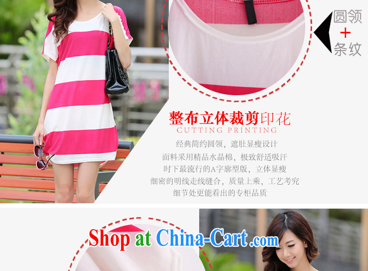 LRWY summer 2015 new, large, dresses thick MM and indeed increase young girls, pink and white striped short-sleeved dress mask poverty liberal maternity dress White stripe code (suitable for 90 jack - 160 catties MM) pictures, price, brand platters! Elections are good character, the national distribution, so why buy now enjoy more preferential! Health