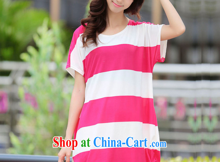 LRWY summer 2015 new, large, dresses thick MM and indeed increase young girls, pink and white striped short-sleeved dress mask poverty liberal maternity dress White stripe code (suitable for 90 jack - 160 catties MM) pictures, price, brand platters! Elections are good character, the national distribution, so why buy now enjoy more preferential! Health