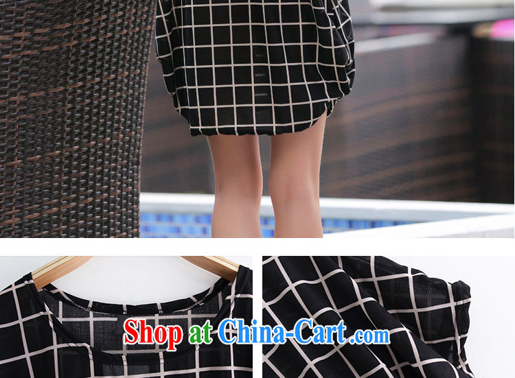 2015 LRWY larger female new summer and indeed intensify plaid short-sleeve dress ultra-liberal middle-aged older fat lady with thick mother black, code (suitable for 90 jack - 160 catties MM) pictures, price, brand platters! Elections are good character, the national distribution, so why buy now enjoy more preferential! Health