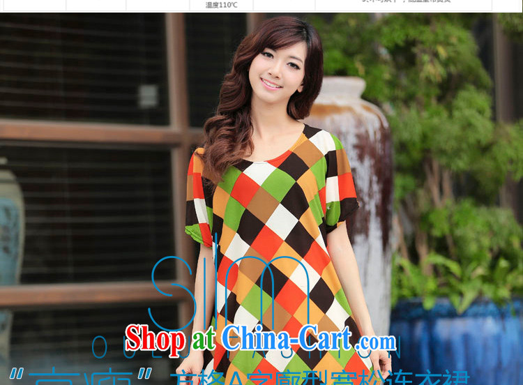 LRWY summer 2015 New, and indeed intensify color plaid print and elegant large, short-sleeved dress loose mask poor girls shorts pregnant women with picture color codes (for 90 jack - 160 catties MM) pictures, price, brand platters! Elections are good character, the national distribution, so why buy now enjoy more preferential! Health