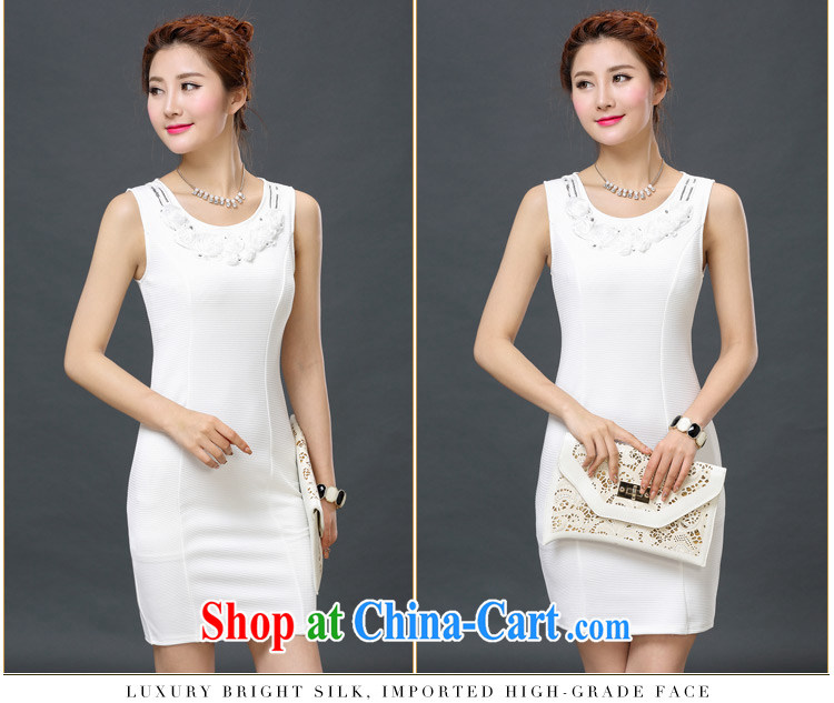 In particular, China , 2015 spring and summer new women video thin-waist cultivating solid sleeveless large, female vest skirt 6917 white XXXXL pictures, price, brand platters! Elections are good character, the national distribution, so why buy now enjoy more preferential! Health