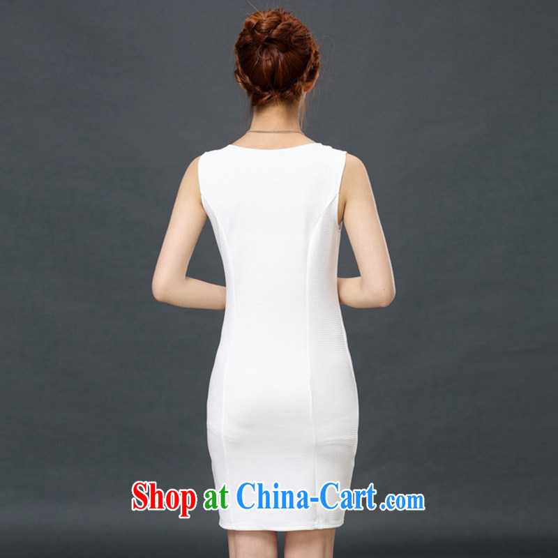 In particular, Donald Rumsfeld, 2015 spring and summer new women video thin-waist cultivating solid sleeveless large, female vest skirt 6917 white XXXXL, particularly China, Philippines, and shopping on the Internet