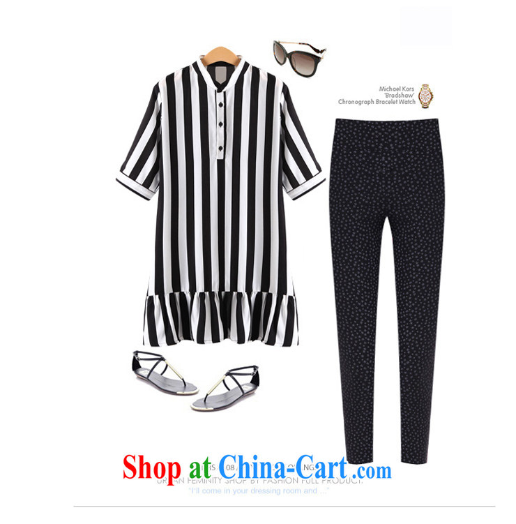 My dyeing clothing summer 2015 new, larger female why Xiao Sheng by default, with black and white stripes and collar dresses black-and-white stripes 6 XL (185 - 200 ) jack pictures, price, brand platters! Elections are good character, the national distribution, so why buy now enjoy more preferential! Health