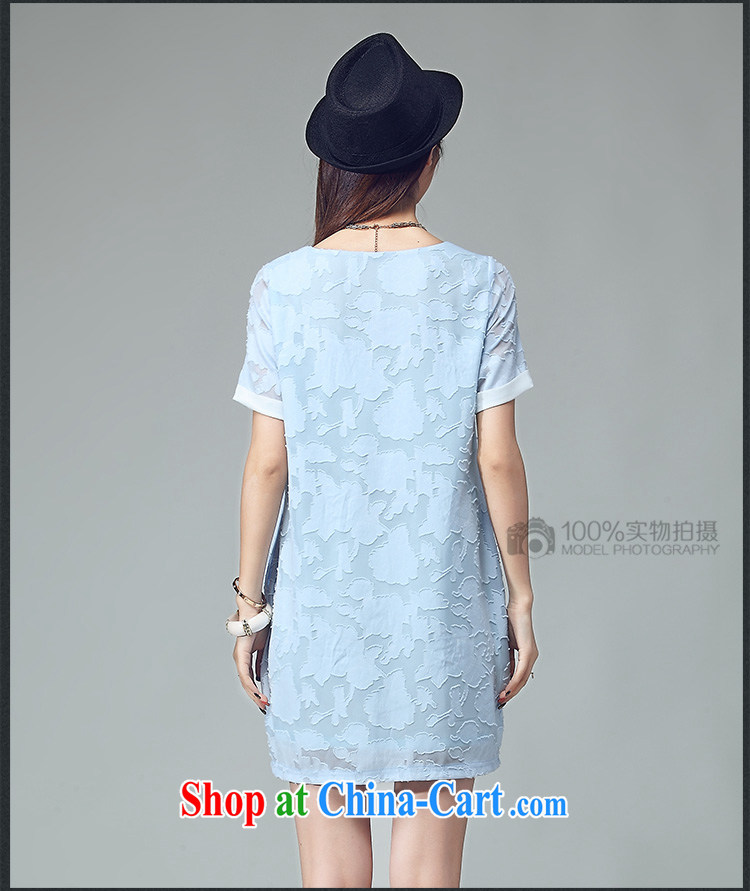 Magic of the 2015 summer new, focusing on people's congresses, female video thin, cultivating a very casual short-sleeved suits skirt summer 82,031 light blue XXXL pictures, price, brand platters! Elections are good character, the national distribution, so why buy now enjoy more preferential! Health