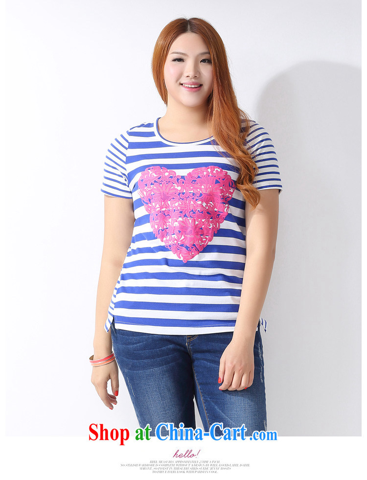 Picking a major, female 2015 spring and summer finery thick MM minimalist 100 ground blue striped College wind stamp short sleeve shirt T female A 3721 blue XL pictures, price, brand platters! Elections are good character, the national distribution, so why buy now enjoy more preferential! Health