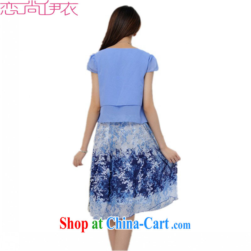 The delivery package as soon as possible e-mail 2015 new summer Korean beach skirts and indeed increase, short-sleeved spell color snow in woven dress casual clothes even the color 4 XL approximately 160 - 175 jack, land is still the garment, shopping on the Internet