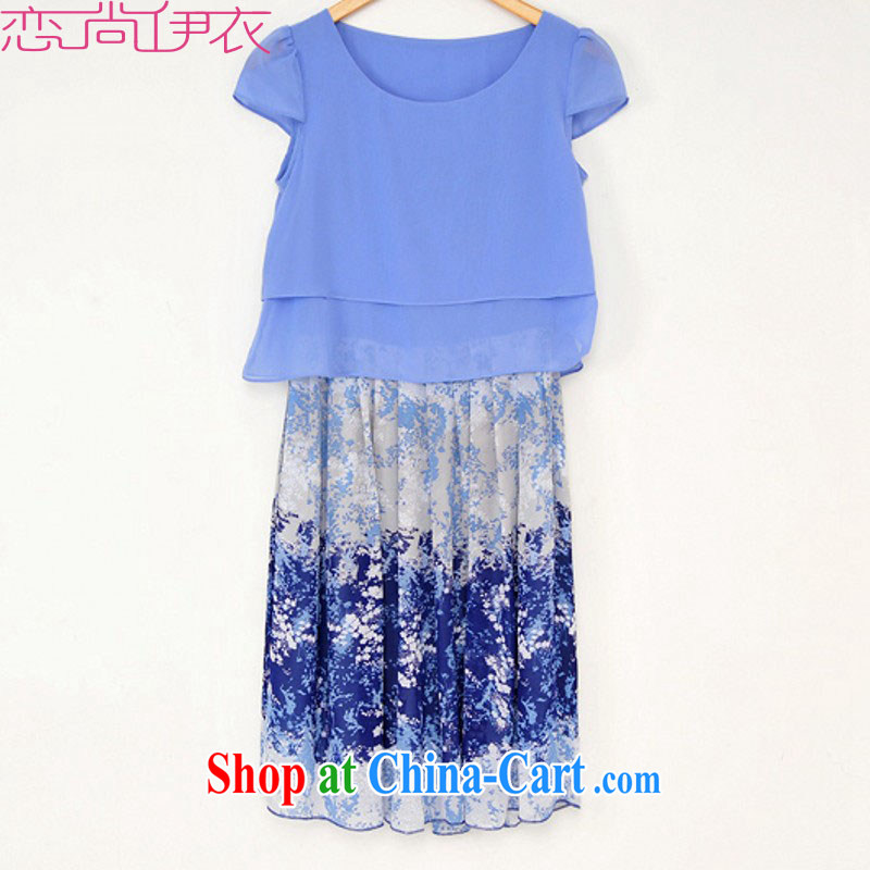 The delivery package as soon as possible e-mail 2015 new summer Korean beach skirts and indeed increase, short-sleeved spell color snow in woven dress casual clothes even the color 4 XL approximately 160 - 175 jack, land is still the garment, shopping on the Internet