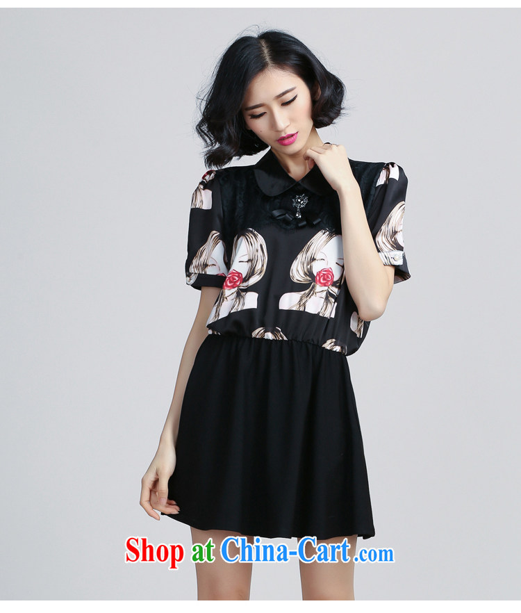 Five Rams City large, female summer mm thick leisure Korean edition dolls for thick girls with graphics thin, thick sister summer short-sleeved dresses 199 black XXL 150 recommendations about Jack pictures, price, brand platters! Elections are good character, the national distribution, so why buy now enjoy more preferential! Health