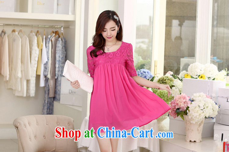 The sea 2015 summer new, larger female Korean snow woven skirt lace 5 cuff thick MM relaxed dress women of 2536 red XXXXXL pictures, price, brand platters! Elections are good character, the national distribution, so why buy now enjoy more preferential! Health